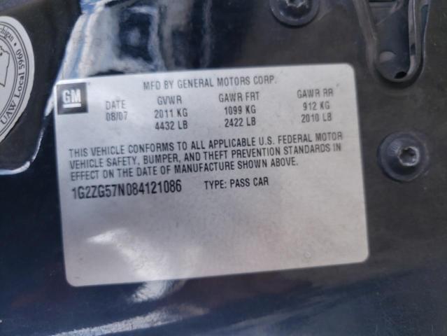 Photo 10 from auction – 2008 PONTIAC G6 BASE with VIN 1G2ZG57N084121086
