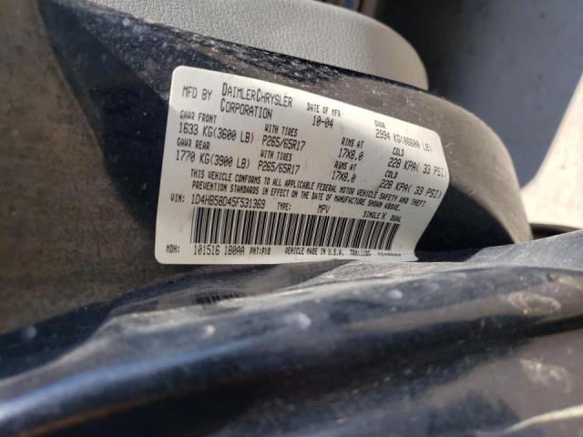 Photo 10 from auction – 2005 DODGE DURANGO with VIN 1D4HB58D45F531369