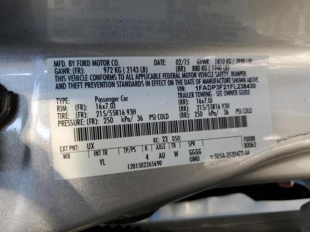 Photo 10 from auction – 2015 FORD FOCUS SE with VIN 1FADP3F21FL238430