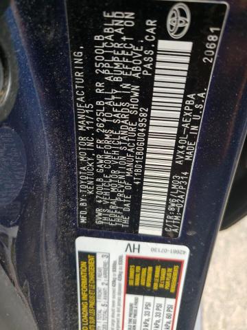 Photo 10 from auction – 2016 TOYOTA AVALON HYB with VIN 4T1BD1EB0GU049582