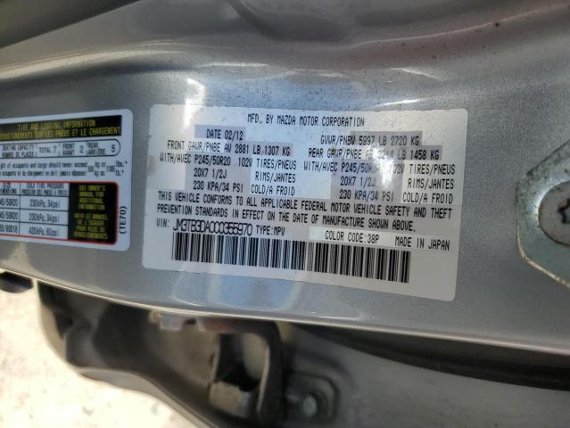 Photo 10 from auction – 2012 MAZDA CX-9 with VIN JM3TB3DA0C0355970