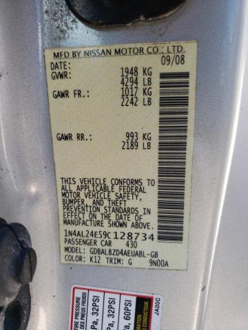 Photo 10 from auction – 2009 NISSAN ALTIMA 2.5 with VIN 1N4AL24E59C128734