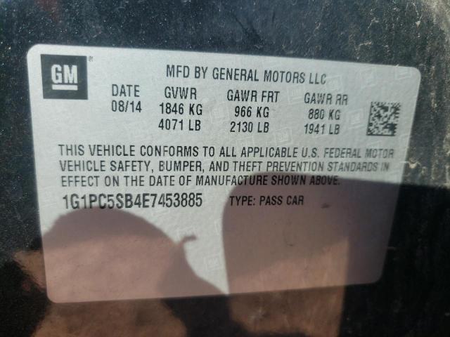 Photo 10 from auction – 2014 CHEVROLET CRUZE LT with VIN 1G1PC5SB4E7453885