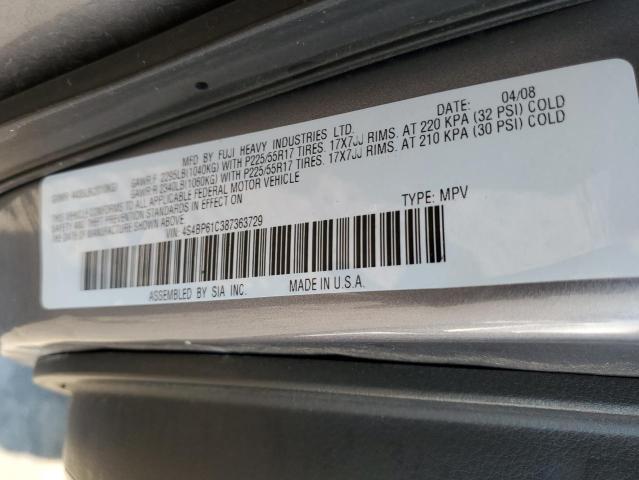 Foto 10 de la subasta – 2008 SUBARU OUTBACK 2. con VIN 4S4BP61C387363729