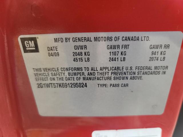 Photo 10 from auction – 2009 CHEVROLET IMPALA 1LT with VIN 2G1WT57K691295024