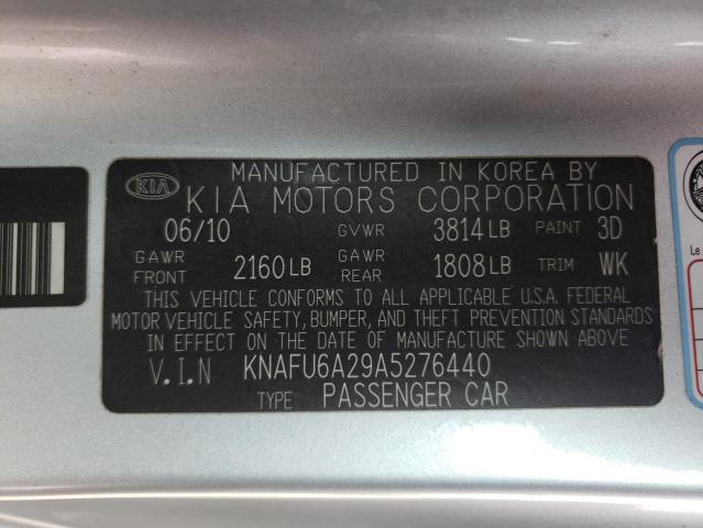Photo 10 from auction – 2010 KIA FORTE EX with VIN KNAFU6A29A5276440