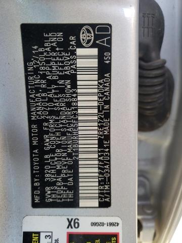 Photo 10 from auction – 2015 TOYOTA COROLLA L with VIN 2T1BURHE5FC318843