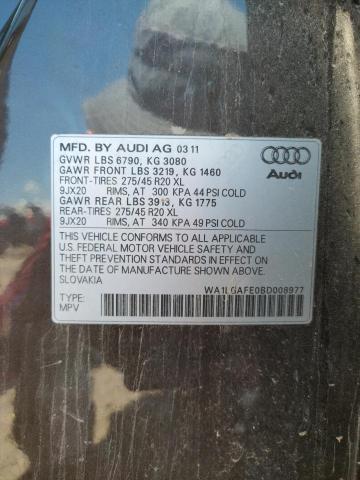 Photo 10 from auction – 2011 AUDI Q7 PREMIUM with VIN WA1LGAFE0BD008977