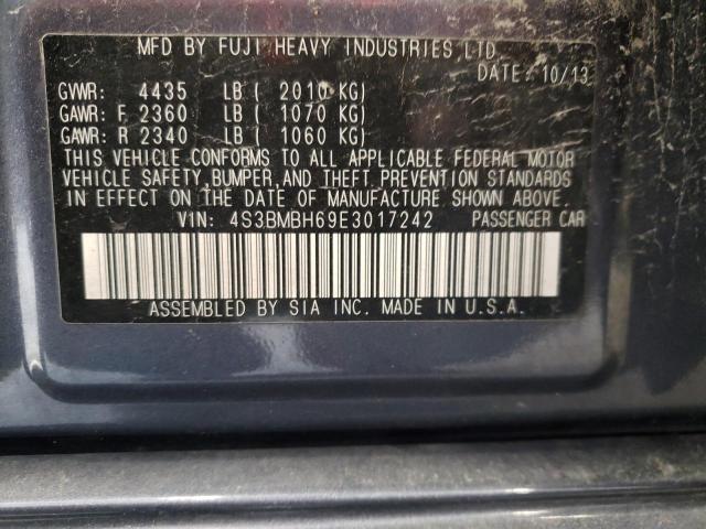 Photo 10 from auction – 2014 SUBARU LEGACY 2.5 with VIN 4S3BMBH69E3017242