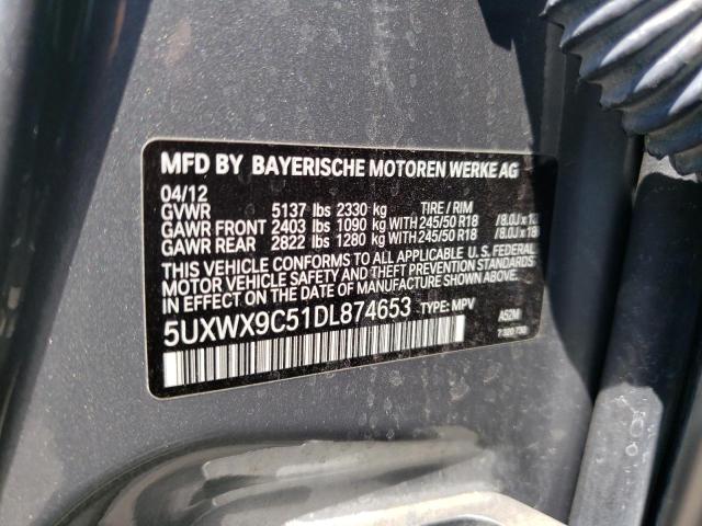 Photo 10 from auction – 2013 BMW X3 XDRIVE2 with VIN 5UXWX9C51DL874653
