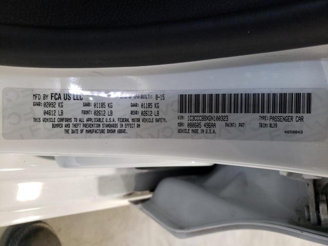 Photo 10 from auction – 2016 CHRYSLER 200 S with VIN 1C3CCCBBXGN100323