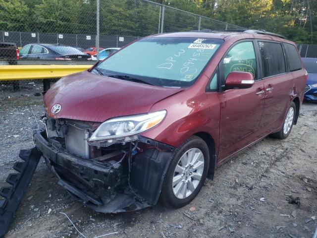 Photo 2 from auction – 2015 TOYOTA SIENNA XLE with VIN 5TDDK3DC0FS094582