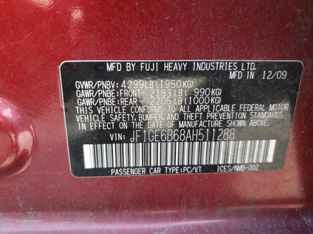 Photo 10 from auction – 2010 SUBARU IMPREZA 2. with VIN JF1GE6B68AH511288
