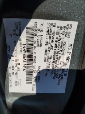 Photo 10 from auction – 2006 FORD TAURUS SEL with VIN 1FAFP56U66A164567