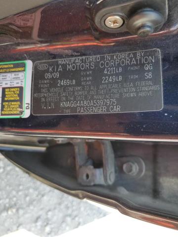 Photo 10 from auction – 2010 KIA OPTIMA LX with VIN KNAGG4A80A5397975