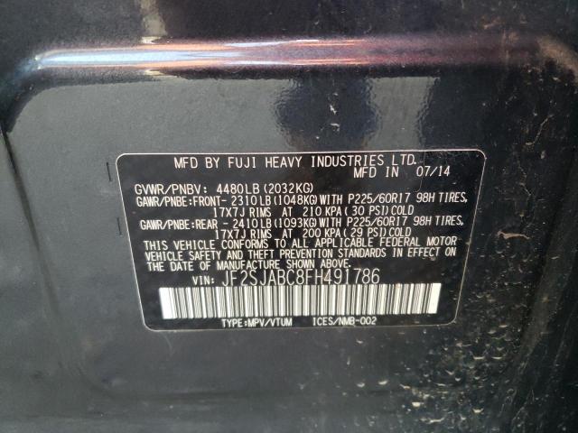 Photo 10 from auction – 2015 SUBARU FORESTER 2 with VIN JF2SJABC8FH491786