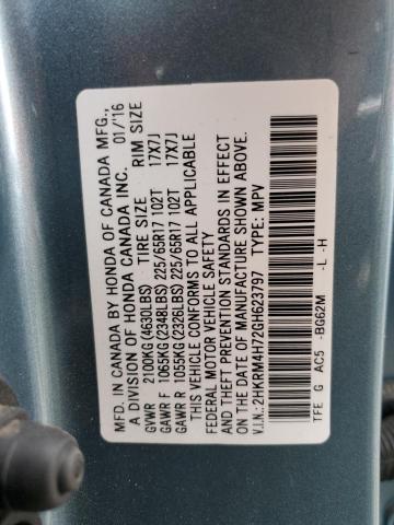 Photo 10 from auction – 2016 HONDA CR-V EXL with VIN 2HKRM4H72GH623797