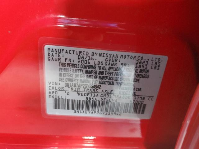 Photo 10 from auction – 2016 NISSAN SENTRA S with VIN 3N1AB7AP2GY334942