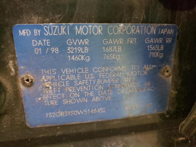 Photo 10 from auction – 1998 SUZUKI ESTEEM GL with VIN JS2GB31S0W5148452