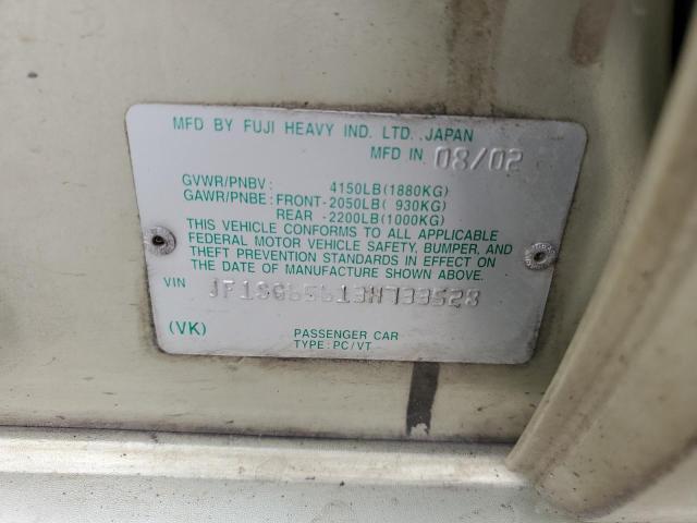 Photo 10 from auction – 2003 SUBARU FORESTER 2 with VIN JF1SG65613H733528