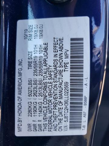 Photo 10 from auction – 2020 ACURA RDX with VIN 5J8TC2H36LL022569