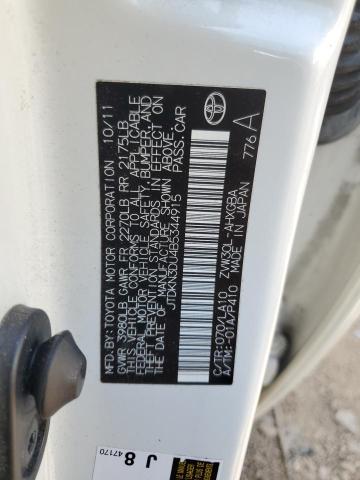 Photo 10 from auction – 2011 TOYOTA PRIUS with VIN JTDKN3DU4B5344915