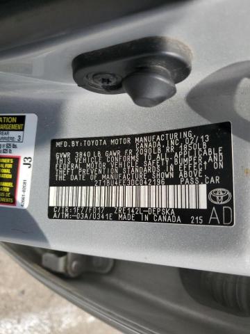 Photo 10 from auction – 2013 TOYOTA COROLLA BA with VIN 2T1BU4EE3DC042196