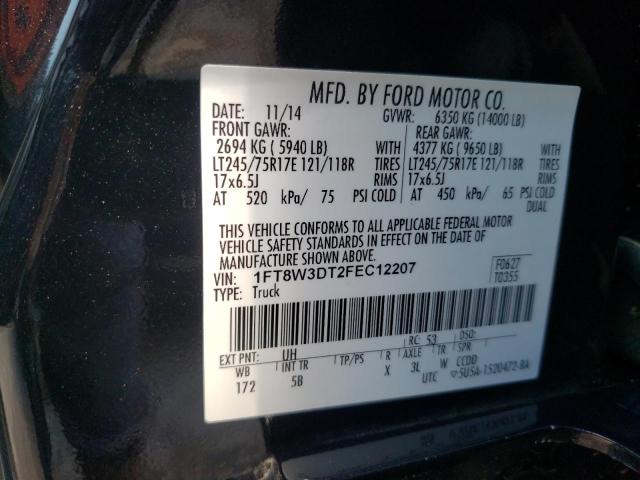 Photo 10 from auction – 2015 FORD F350 SUPER with VIN 1FT8W3DT2FEC12207