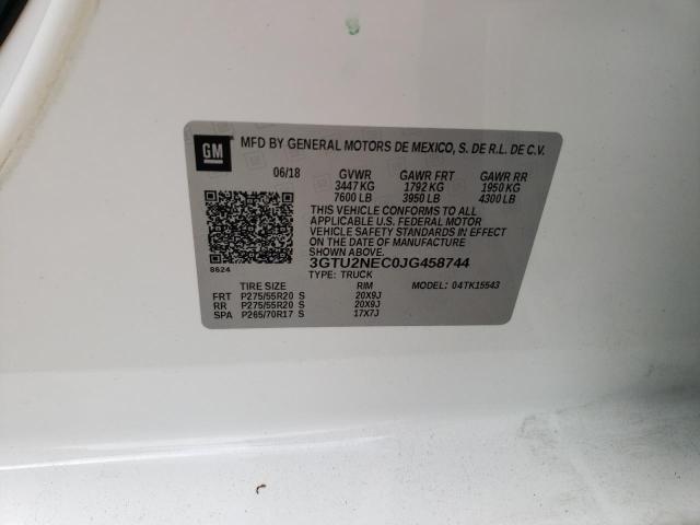 Photo 10 from auction – 2018 GMC SIERRA K15 with VIN 3GTU2NEC0JG458744