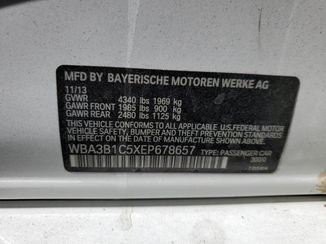 Photo 10 from auction – 2014 BMW 320 I with VIN WBA3B1C5XEP678657