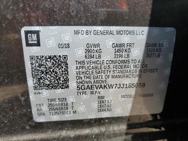 Photo 10 from auction – 2018 BUICK ENCLAVE ES with VIN 5GAEVAKW7JJ185059