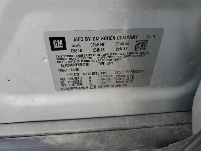 Photo 10 from auction – 2015 BUICK ENCORE with VIN KL4CJASB0FB094788