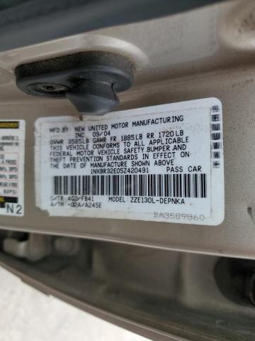 Photo 10 from auction – 2005 TOYOTA COROLLA CE with VIN 1NXBR32E05Z420491