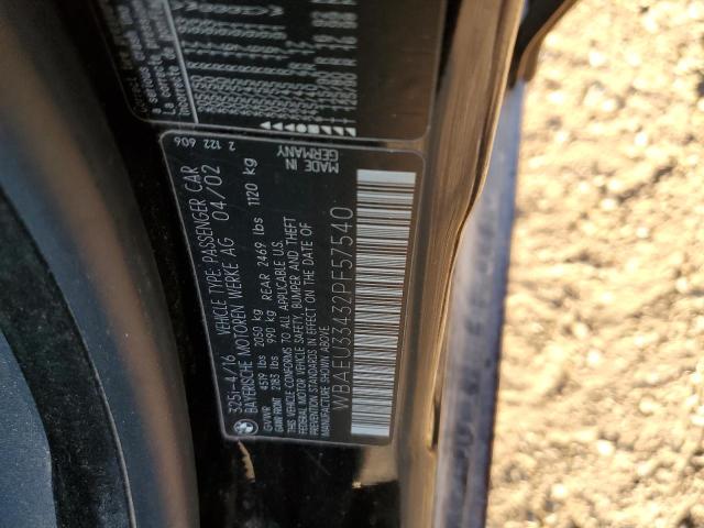 Photo 10 from auction – 2002 BMW 325 XI with VIN WBAEU33432PF57540