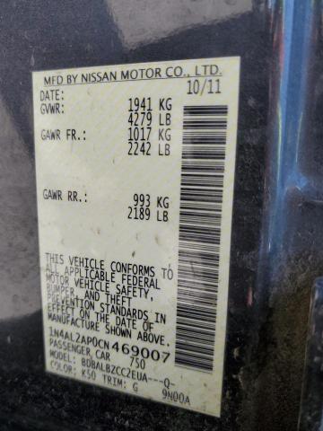 Photo 10 from auction – 2012 NISSAN ALTIMA BAS with VIN 1N4AL2AP0CN469007