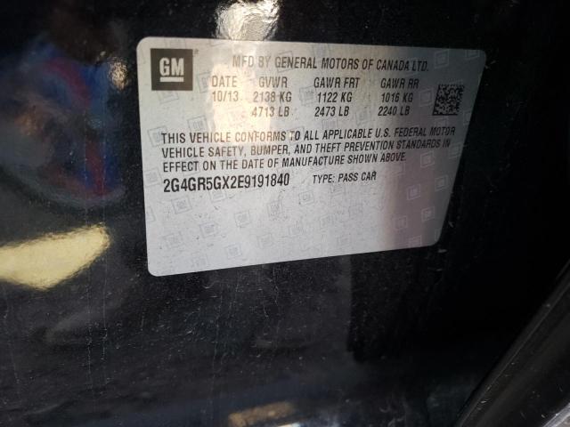 Photo 10 from auction – 2014 BUICK REGAL PREM with VIN 2G4GR5GX2E9191840