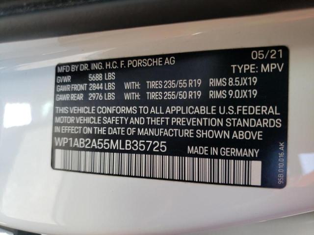 Photo 10 from auction – 2021 PORSCHE MACAN S with VIN WP1AB2A55MLB35725