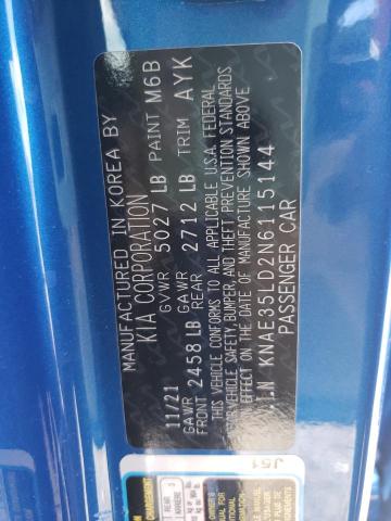 Photo 10 from auction – 2022 KIA STINGER GT with VIN KNAE35LD2N6115144