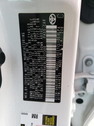Photo 10 from auction – 2020 TOYOTA COROLLA LE with VIN 5YFEPRAE8LP031300