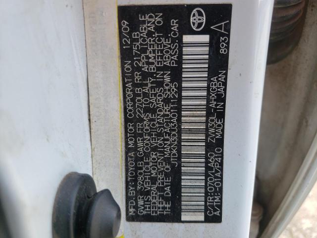 Photo 10 from auction – 2010 TOYOTA PRIUS with VIN JTDKN3DU3A0111295