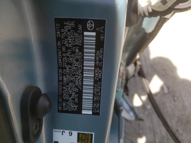 Photo 10 from auction – 2012 TOYOTA PRIUS PLUG with VIN JTDKN3DP9C3010709