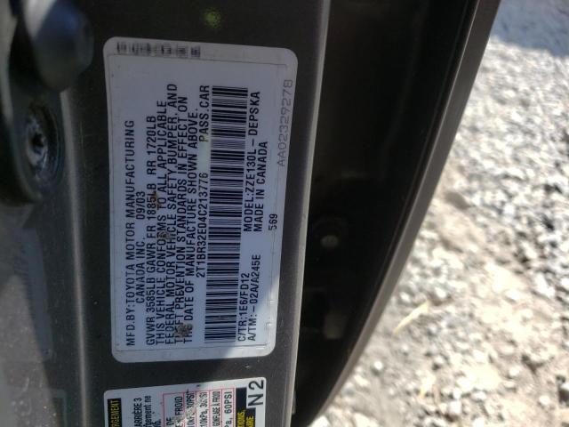 Photo 10 from auction – 2004 TOYOTA COROLLA CE with VIN 2T1BR32E04C213776