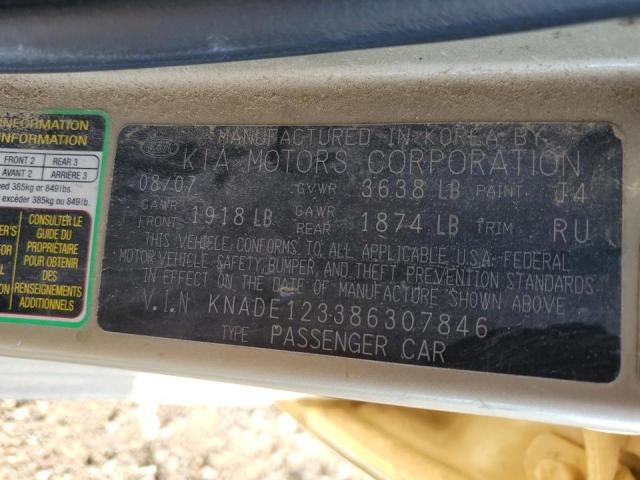 Photo 10 from auction – 2008 KIA RIO BASE with VIN KNADE123386307846