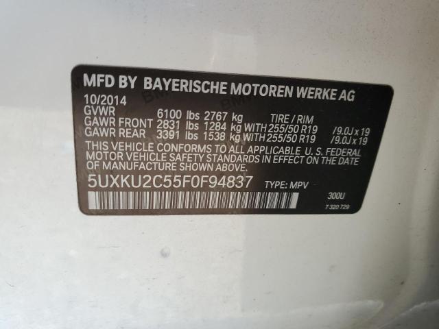 Photo 10 from auction – 2015 BMW X6 XDRIVE3 with VIN 5UXKU2C55F0F94837