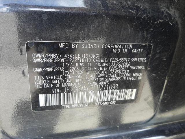 Foto 10 de la subasta – 2017 SUBARU CROSSTREK con VIN JF2GPAKC7HH271093