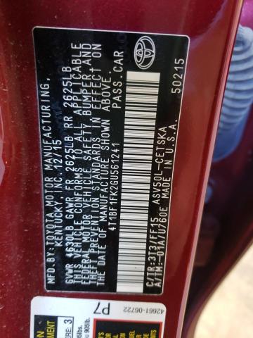Photo 10 from auction – 2016 TOYOTA CAMRY LE with VIN 4T1BF1FK2GU561241
