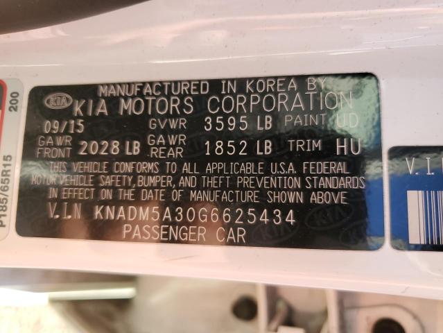 Photo 10 from auction – 2016 KIA RIO LX with VIN KNADM5A30G6625434