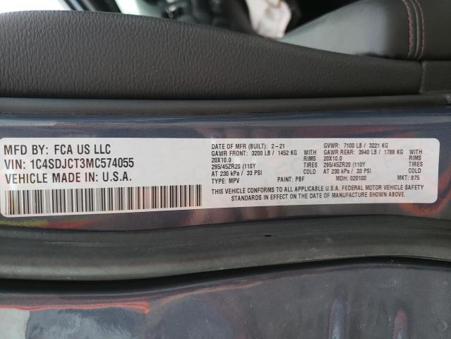 Photo 10 from auction – 2021 DODGE DURANGO R/ with VIN 1C4SDJCT3MC574055