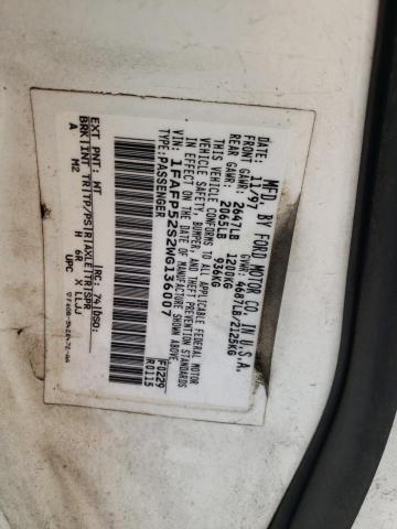 Photo 10 from auction – 1998 FORD TAURUS SE with VIN 1FAFP52S2WG136007