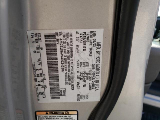 Photo 10 from auction – 2002 MERCURY MOUNTAINEE with VIN 4M2ZU86W42ZJ43287